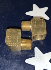 2 X Merit 1/8” Male/Female NPT BRASS STREET ELBOW 1/8” MNPT X 1/8” FNPT 90 STEAM