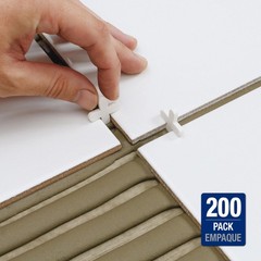QEP 10005 White Flexible Soft Plastic Tile Spacer 1/4 H x 0.12 W in.