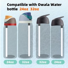 Straw Replacement for Owala Water Bottle 24 oz 32 oz, Reusable 6, White