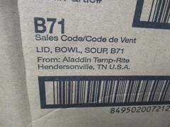 CASE OF 1000 Aladdin Temp-Rite Disposable Vented 8 oz Bowl Soup Lid 11854 B71 U2