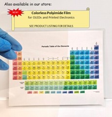 ITO on PET film: 200mm x 100mm Transparent conductive film: 30 ohm/square