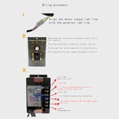 110V 90W AC Gear Motor Electric Motor Variable Reducer Speed Controller 1:10 US