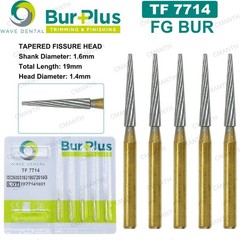 WAVE Dental Carbide Burs Trimming Finishing Burs Gold Plated TF 7004 7406 7902
