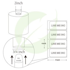 LINEME Air Cushion Air Pillow Filler Bag for packaging 6000pcs 1969ft Roll 8×4