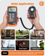 Dr.meter LX1330B Digital Illuminance Light Meter, 0-200,000 Measurement Range…