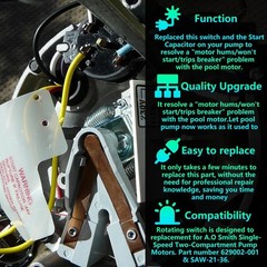 Single Speed Rotating Switch for A.O Smith Pumps – Easy Installation, Durable