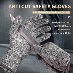 6 Pairs Cut Resistant Safety Gloves Level 5 EN388 Kitchen Work Protection