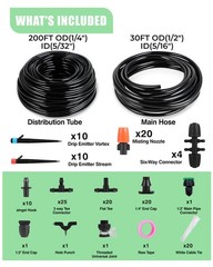 Drip Irrigation System for Watering Garden: 230FT Misting Sprinkler DIY