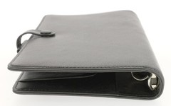Never Used Circa 1999 Filofax Personal Cavendish Black Deluxe Leather Organizer