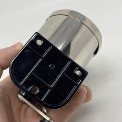 Heavy Duty Steel Pencil Sharpener, Multi-Size Holes (8), Silver, Mountable Used
