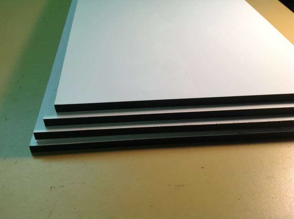 White 5/16 Thick x 8-3/4″ Wide x 23-1/2″Long Paper Phenolic with Black Core