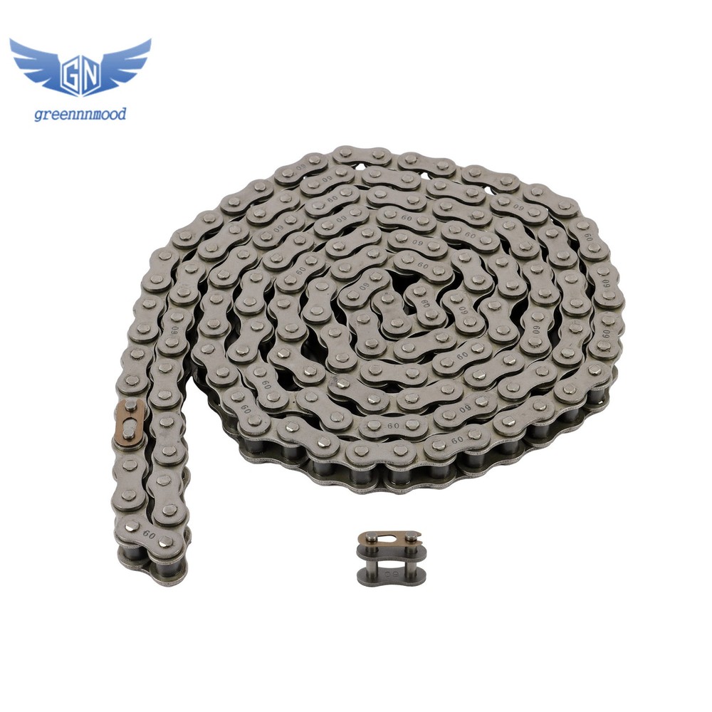 #60 Roller Chain × 10 feet + 2 Connecting Links + Carbon Steel