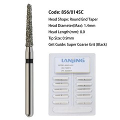 Dental Diamond Burs Pear Round End Taper Barrel FG Medium Coarse Fine High Speed