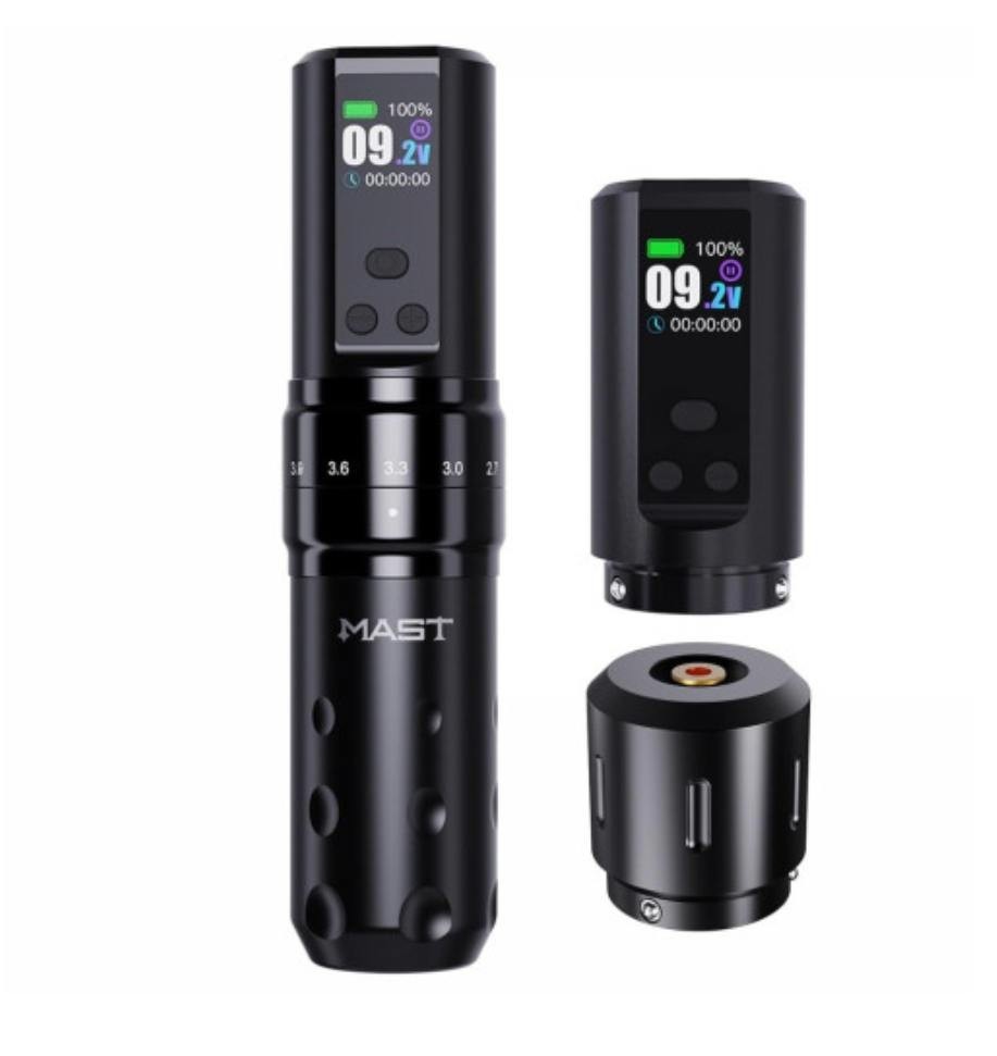 Mast Fold2 Pro Tattoo Gun, Wireless Rotary Pen Machine, 2 Batteries 2,000mAh