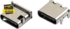 USB Type C 3.1 Female Socket 16Pins Solder Connector Jack Port for Electronics P