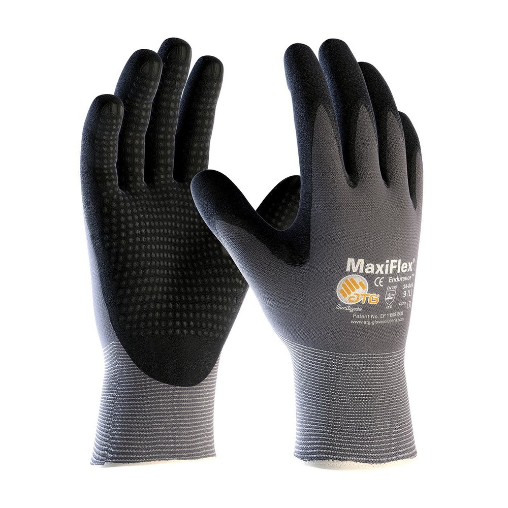 MaxiFlex 34 844 Protective Gloves Pack of 3 Breathable Micro Foam Grip