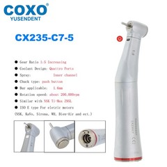 US COXO Dental Fiber Optic 1:5 Handpiece Contra Angle Electric Handpiece E-Type