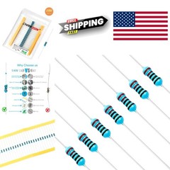 100 Pieces 2.2K Ohm Resistor 1/4W Metal Film Fixed Resistor Precision Tolerance