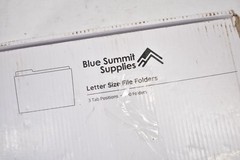 Blue Summit Supplies File Folders 100 Pack 1/3 Cut Tab Letter Size Red Storage