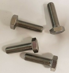 M6-1.0 X 25 Coarse Hex Cap Screw A2 (304) Stainless Steel