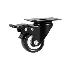 4PCS Locking Casters Heavy Duty Wheels with Flat Plate Swivel Casters with Brake