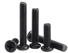 M2 M2.5 M3 M4 M5 Black Carbon Steel Phillips Cross Pan Head Machine Screws Bolts
