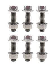 Dsnaduo Stainless Steel Flange Screws, Bolts, Exhaust One Size, Silver