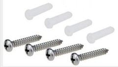 Ribbed Clear Plastic Anchors 1″ With M4 Screws 1″ Stainless Steel Qty 20 #8