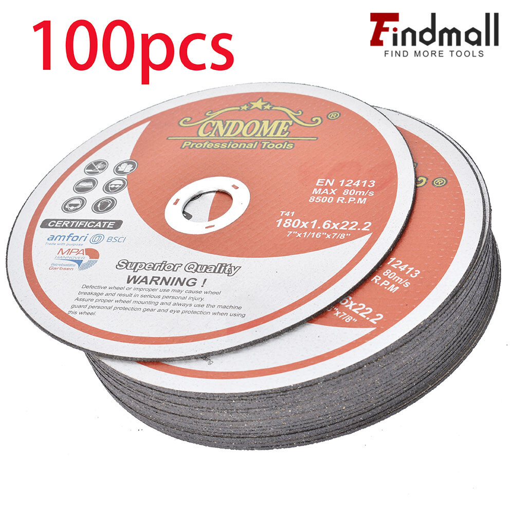 Findmall 100 Pack 7″ Cut-off Wheel – Metal & Stainless Steel Cutting Discs New
