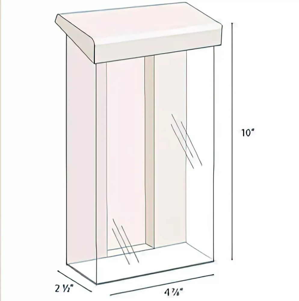 6 Pack Outdoor Brochure Holder Tri-Fold Flyer Box Clear Acrylic AZM Displays