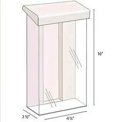 6 Pack Outdoor Brochure Holder Tri-Fold Flyer Box Clear Acrylic AZM Displays