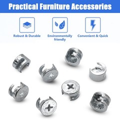 Litoexpe 15 x 9.5 mm Cam Lock Nut 10 Pcs, Joint Connector Locking Nuts Furnit…