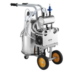 VEVOR Electric Cow Milking Machine Milking Equipment 25L 304 Stainless Steel