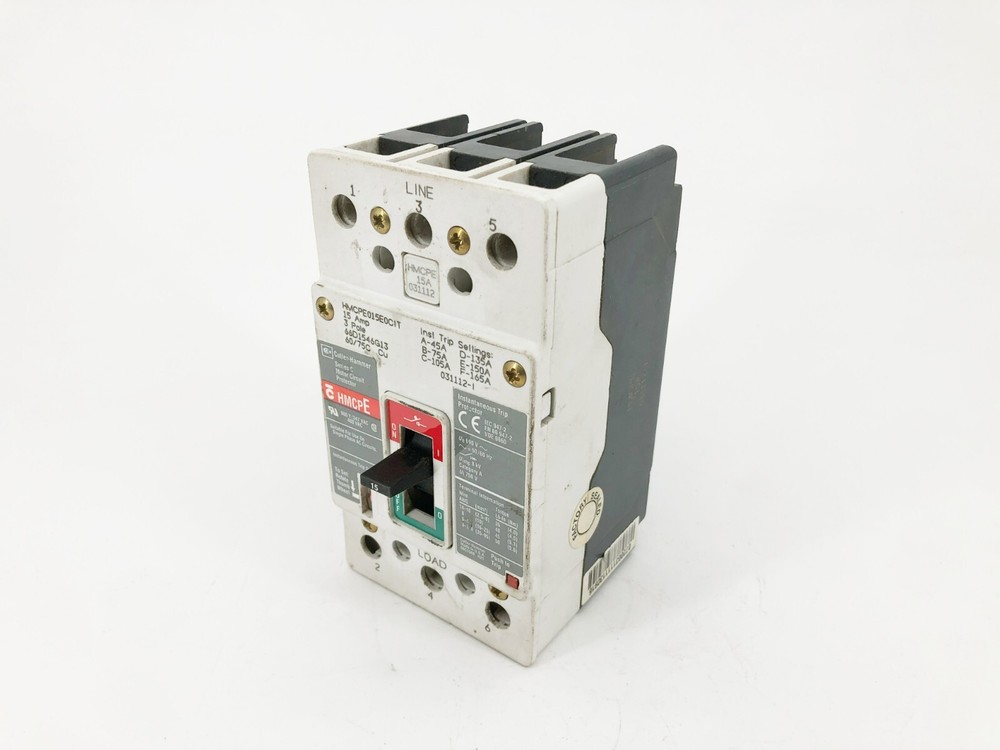 Cutler Hammer HMCPE015E0CIT Motor Circuit Protector Breaker 3P 480V 15A