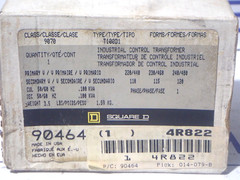 New Square D 9070T100D1 0.10 KVA Single Phase 240/480-110/120V Transformer T512