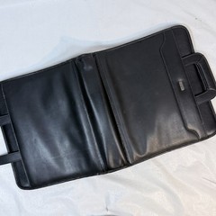 Franklin Covey Day One Monarch Black Vinyl Zip 3 Ring Briefcase Binder Handles