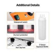 0.8×2 L Electric Bottle Warmer with Bottle Commercial Hot Fudge Warmer 86-185℉