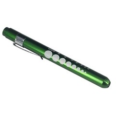 Set 2 PINK GREEN Aluminum Penlight Pocket Medical LED with Pupil Gauge Reusable