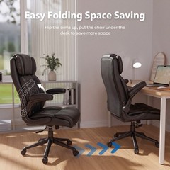 Heavy Duty Big and Tall Office Chair 500LBS Rubber Wheels for Home Office Black