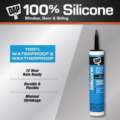 Dap 08642 9.8 Fl Oz Dow Corning® Black Silicone Sealant Pack Of 12 (Pack of 12)