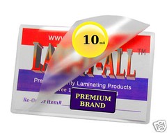 500/pack LAM-IT-ALL 10 Mil Business Card Hot Laminating Pouches 2-1/4 x 3-3/4
