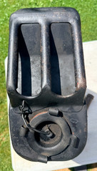 Vtg USMC Military 5 Gallon Metal Gas Can Black Jerry Can w/Flexible Cap Spout (B