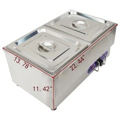 TechTongda 110V Commercial Hot Dog Steamer & Bun Warmer Long Service Life New