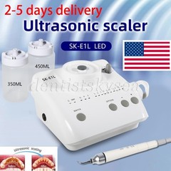 LED Dental Ultrasonic Scaler Handpiece 2*Bottles Fit EMS Cavitron USPS