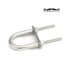 M8 Stainless Steel Square U Bolt Clamp Square Tube Clamps with Nut and Plate