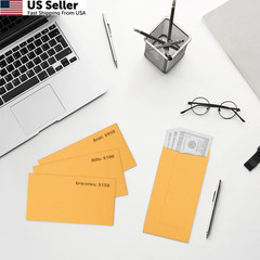 ValBox 3.5×6.5 Money Envelopes, Brown Kraft #7 Coin 3.5 x 6.5 inches,
