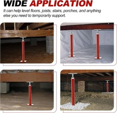4PCS House Floor Jacks 16.5-20.5″ Adjustable Screw Jacks Post Foundation 6600lbs