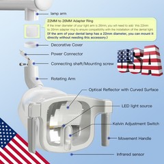 Dental Reflective LED Oral Light Dual-Color Lamp Dental Chair Infrared Sensor