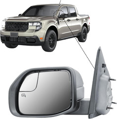 Replacement Driver Left Side Door Mirror Power and Heated Glass with Blind Spot