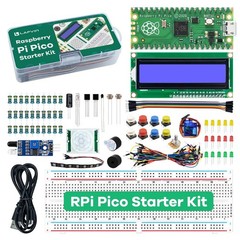 Raspberry Pi Pico Starter Kit with LCD1602, SG90 Servo Motor & Tutorial Guide